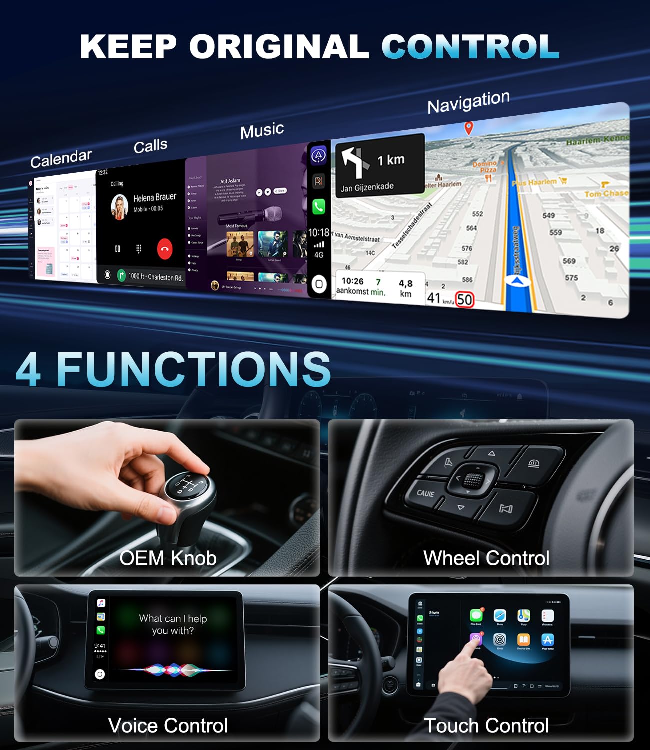 AULEXIS™ Mini Wireless CarPlay/Android Auto Adapter