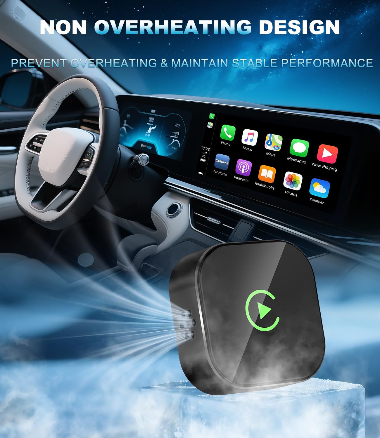 AULEXIS™ Mini Wireless CarPlay/Android Auto Adapter